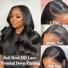 Body Wave 0.095mm Real HD Undetectable 6x6 Lace Closure Full