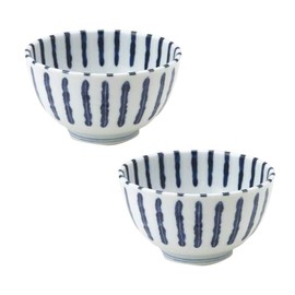 Tableware East Rice Bowl, Dyed Dami Tokusa, Lightweight Rice Bowl, Set of 2, Japanese Tableware, Rice Bowl, Rice Bowl, Medium Bowl