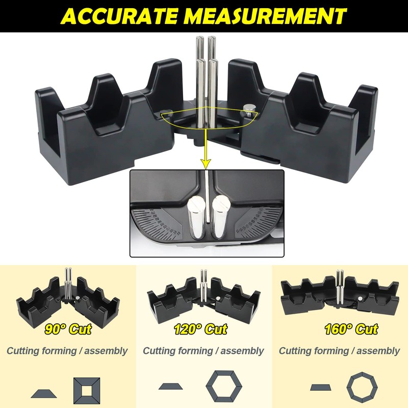 2-in-1 Mitre Measuring Cutting Tool,Miter Saw Protractor and 85-180°Angle Finderfor
