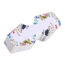 50 Pieces Necklace Display Cards, Jewelry Display Cards, Bracelet Display Cards, Hair Ties Display Cards, DIY Jewelry Making Display Packaging (Flowers)