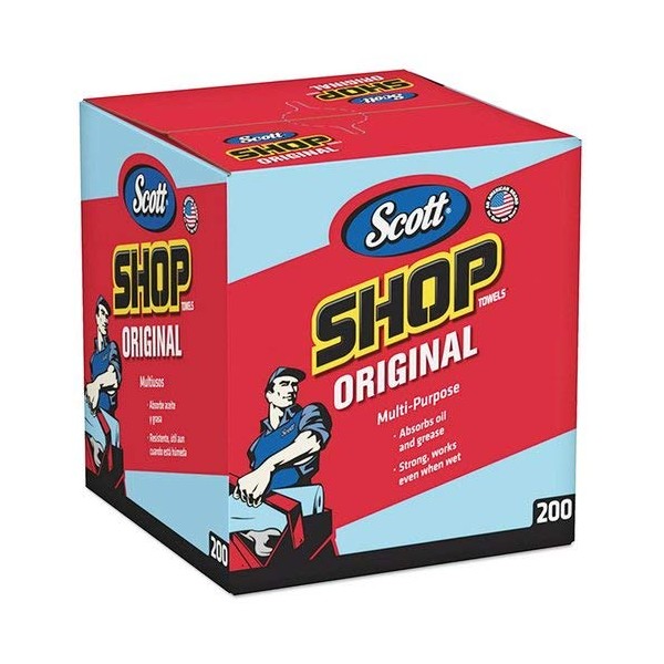 Scott® Blue Shop Towels in a Box - 200 Sheets