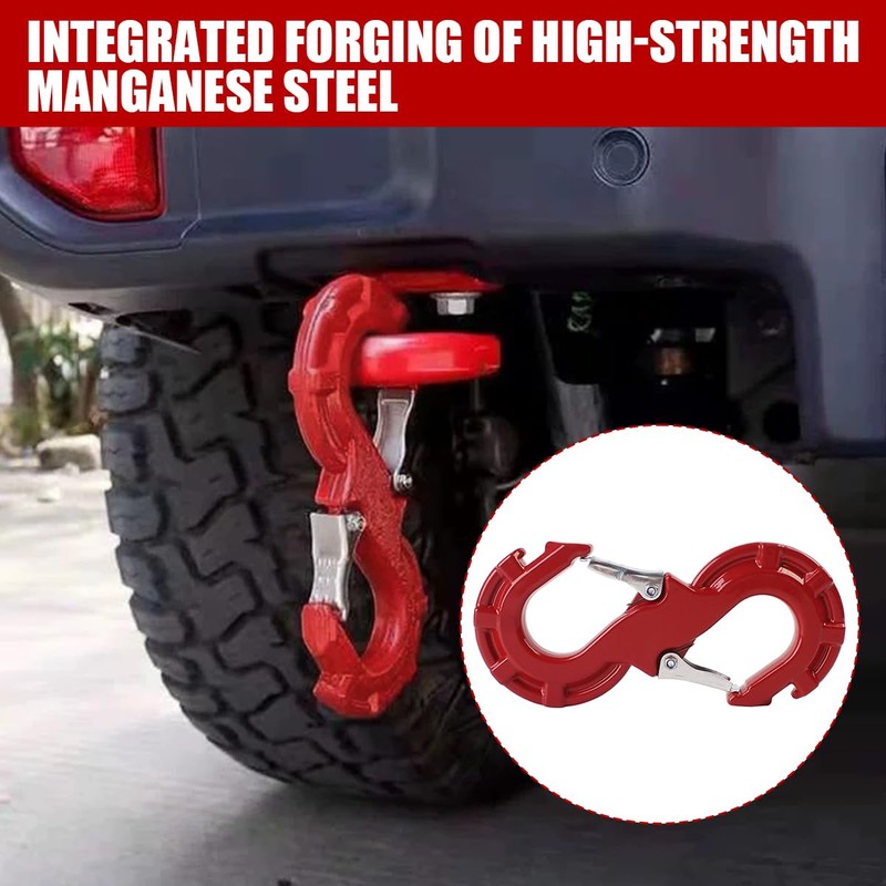 ATENGIDR Quick-Release S-Hook, 3/8" Tow Hook for Off-Road Recovery,Towing Shackle