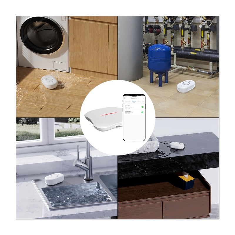 WiFi Water Leak Detector for Home with App Notification, 1