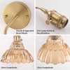 Shenmoyl Battery Operated Wall Sconce Wall Lamp with Amber Lily