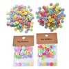 100 Pcs 15mm Mixed Color Round and Stripe Resin Buttons