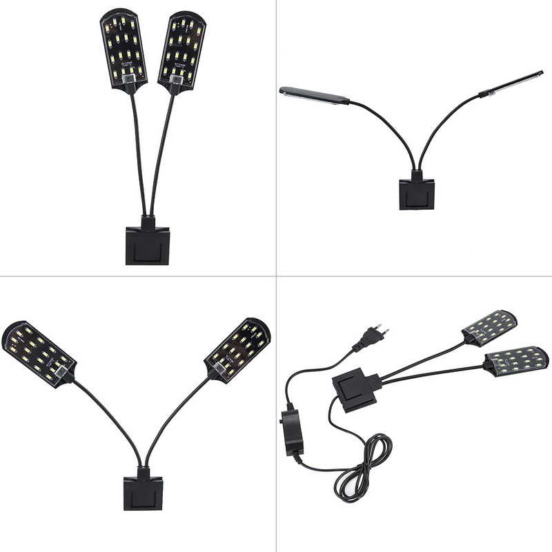 Waterproof Clip on Lamp Slim LED Aquarium Light Plants Grow