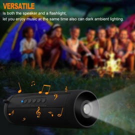 Bluetooth Speaker Outdoor Speakers Bluetooth Music Bass Speaker Waterproof Portable Outdoor LED Wireless Column Loudspeaker Support TF Card FM Radio Aux Input|Outdoor Speakers