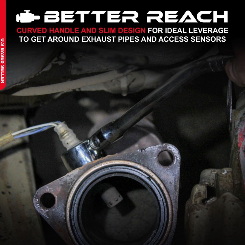 ABN 7/8in 22mm Flexible Head Oxygen Sensor Head Wrench, Forged