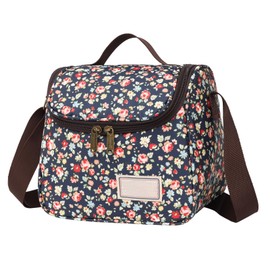 Nanxson Reusable Lunch Tote Bags Insulated Leakproof Lunch Box Cooler Cooling for Adult Men Women for Work/Travel/Picnic/Office (6L,D-Navy)