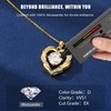 MOOSEA Heart Pendant Moissanite Necklace for Women Wife - Anniversary