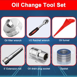 RUNEWAX 64.5mm Oil Filter Removal Wrench Socket Tool Set for Toyota Tacoma Camry Highlander 4Runner Tundra Sequoia Avalon Corolla Venza Matrix 1.8L 2.0L-5.7L Engine