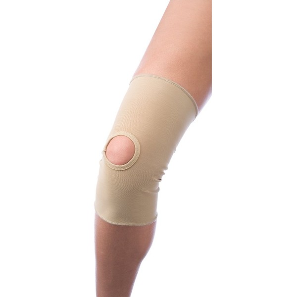 Body Sport Slip On Knee Compression Sleeve with Open Patella Knee Brace, Medium