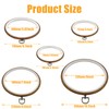 Auvotuis 5Pcs Round Embroidery Hoop Set Imitated Wood Cross Stitch