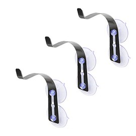 3 Pack Heavy Duty Suction Cup Stainless Steel Hook for Garden Kitchen and Bathroom Hanging Bird Feeders Outdoor Plants Wind Chimes Wreath Towel Bathrobe and Loofah