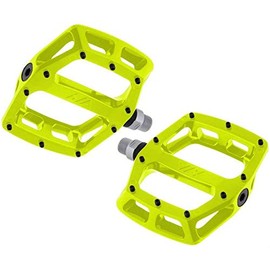 Dmr V12 Flat MTB Pedals - Lemon/Lime/Mountain Biking Bike Bicycle Cycling Cycle Wide Platform Dirt Jump Trail Enduro Freeride Downhill Grip Nylon Part Riding Ride Cro-mo Axle Pair Sticky Pin