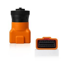 HUMZOR 9 Pin J1939 Male to 16 Pin OBD2 Adapter, Heavy Duty Truck Diagnostic Scanner Connector, Compatible with Freightliner, Kenworth, Cummins, Volvo, Western Star & International Trucks（Orange）