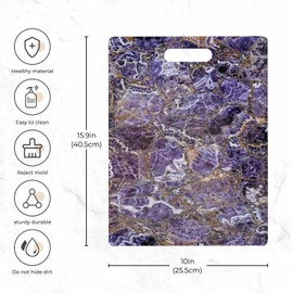 Haeyibin Marble Cutting Board Italian Style Stone Surface Shady Renaissance Effects Dishwasher- Safe Chopping Board For Kitchen Easy Grip Handle 15.9" X 10"