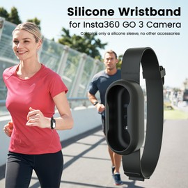 Silicone Wristband for Insta360 GO 3, Silicone Protective Case for Insta360 GO 3 Action Camera Accessory (White)