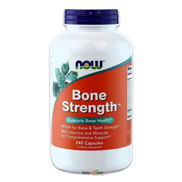 Now Foods Bone Strength- 240 Capsules, Value Pack: 5 Bottles