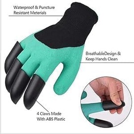 Unisex Gardening Gloves with Claws, WeedingGloves,Waterproof Gardening Protective Gloves