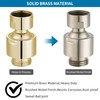 Hibbent All Metal Shower Head Swivel Ball Joint Adapter, Conector