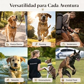 Collar de perro AirTag impermeable actualizado, collar de perro táctico militar con soporte AirTag, mango de control cómodo y hebilla de metal, soport