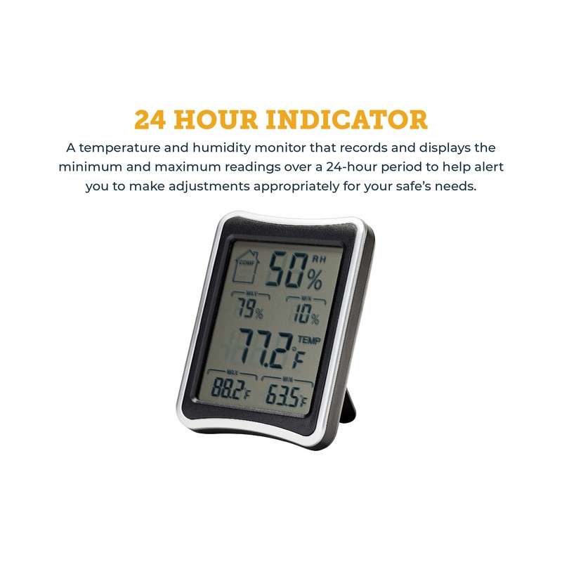 SnapSafe Digital Hygrometer, 75909 - Indoor Temperature and Humidity Monitor