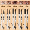 Eyebrow Pencil with Eyebrow Gel, 2-in-1 Microblading Eyebrow Pen and