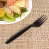 Karat U3530B 7" Poly-Wrapped Heavy-Weight Disposable Fork, Black (Pack of