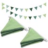 2PCS Pennant Banner Flags, Fabric Bunting Banner Nursery Garland Decor,