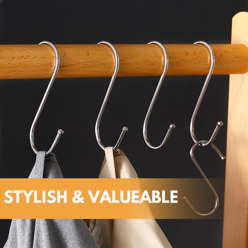 20 Pack 3.5" Hooks,H HOME-MART S Shaped Hanging Hooks Heavy