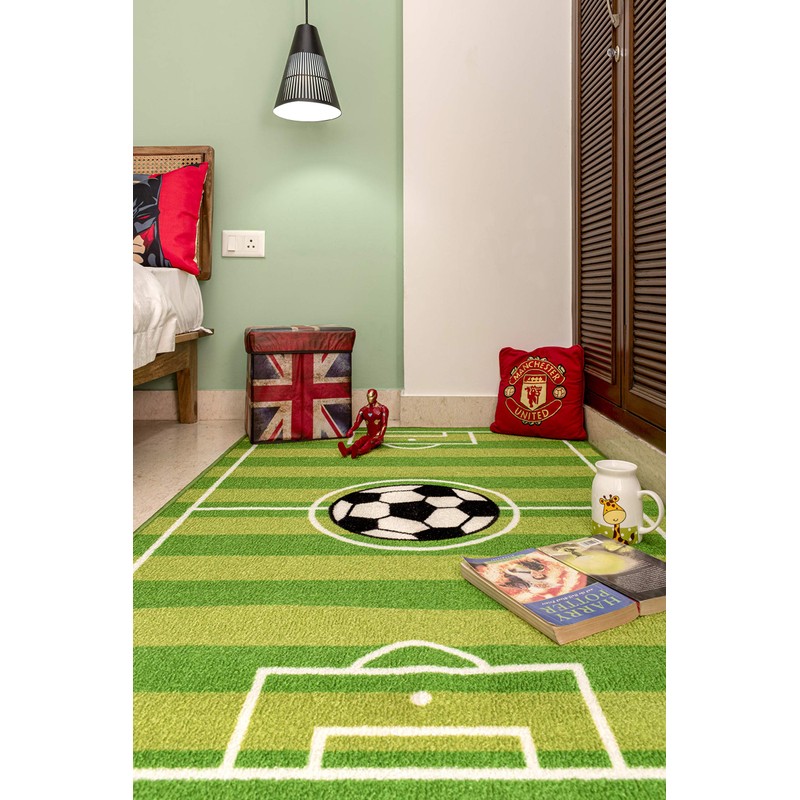Furnish my Place 680 Strips Soccer Play Area Rug for