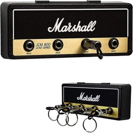 AKASENKO - Porta Llaves de Amplificador Marshall, Soporte para llaves de pared, Incluye 4 llaveros para enchufes de Guitarra y Organizador de Llaves de Amplificador de Guitarra Marshall ( )