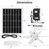 Fanspex 20.5'' Solar Rechargeable Ceiling Fan Light with Battery Backup,