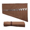 GiantGo Heavy Duty Waxed Canvas Tool Roll Bag with 16