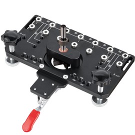 Cabinet Hinge Jig, Concealed Hinge Jig with Shelf Pin Jig, 35mm Drill Guide Concealed Hinge Jig Drill Positioning Tools, Black