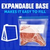 Ziploc Gallon Food Storage Freezer Slider Bags, Durable, 28 Count