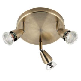 Saxby Amalfi 50W 3 Light Round Antique Brass Decorative Commercial Domestic Adjustable Spotlight