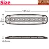 ETUKER 2 x 6 LEDs Front Flasher Orange 12/24 V
