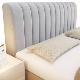 King/Double/Single Size Headboard Slipcover Universal Bed Headboard Covers Dustproof All-inclusive Padded Modern Elastic Headboard Cover Stretch Dustproof Bed Head Cover Protector For Bedroom Decor(1#