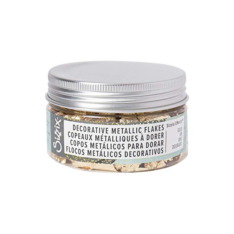 Sizzix Effectz Decorative Metallic Flakes Gold 0.8 g