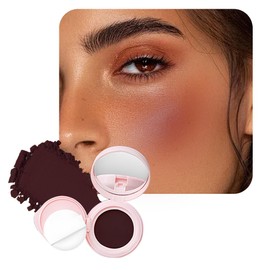 Powder Matte Blush Cheeks Face Makeup for Women With Mirror and Powder Puff Monochrome Blushes Lightweight,Smooth,Blendable,Fade and Transfer-Resistant Baked Blush,Effortless Matte Natural Finish