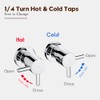 Decaura Watermark Shower Mixer Taps 1/4 Turn Twin Hand Levers