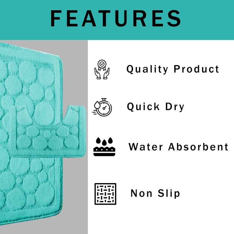 Olivia Rocco® Cali Bubbles 2 Piece Bath Mat & Pedestal