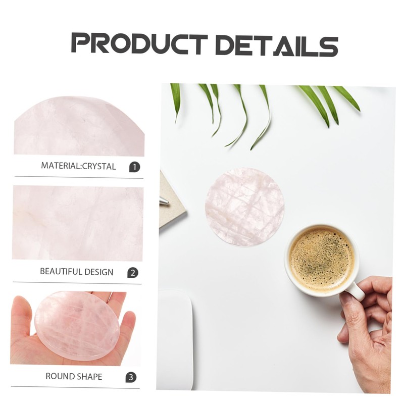 MAGICLULU Stone Coaster Water Mat Round Crystal Coaster for Drinks