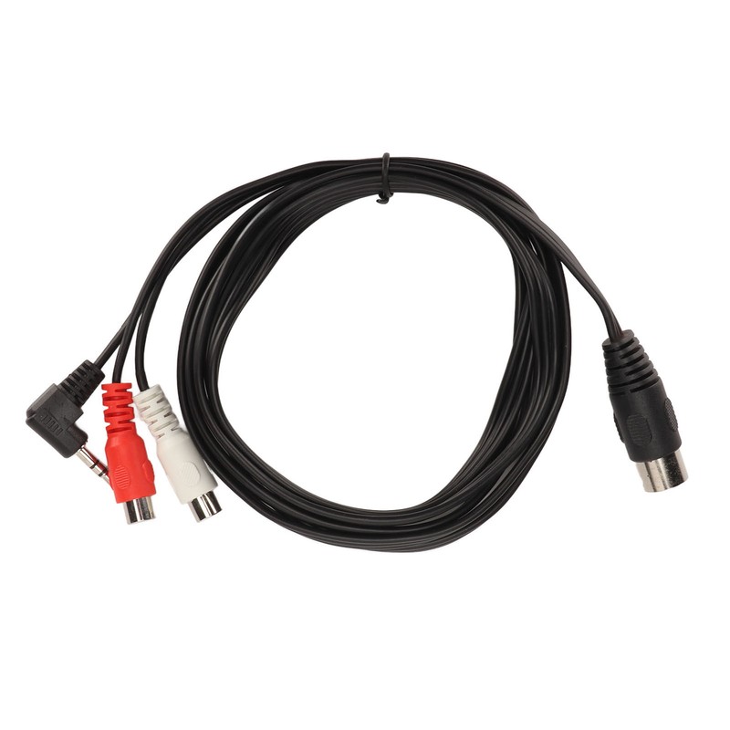 DIN 5Pin Male to 2 RCA Female and 3.5mm Cable