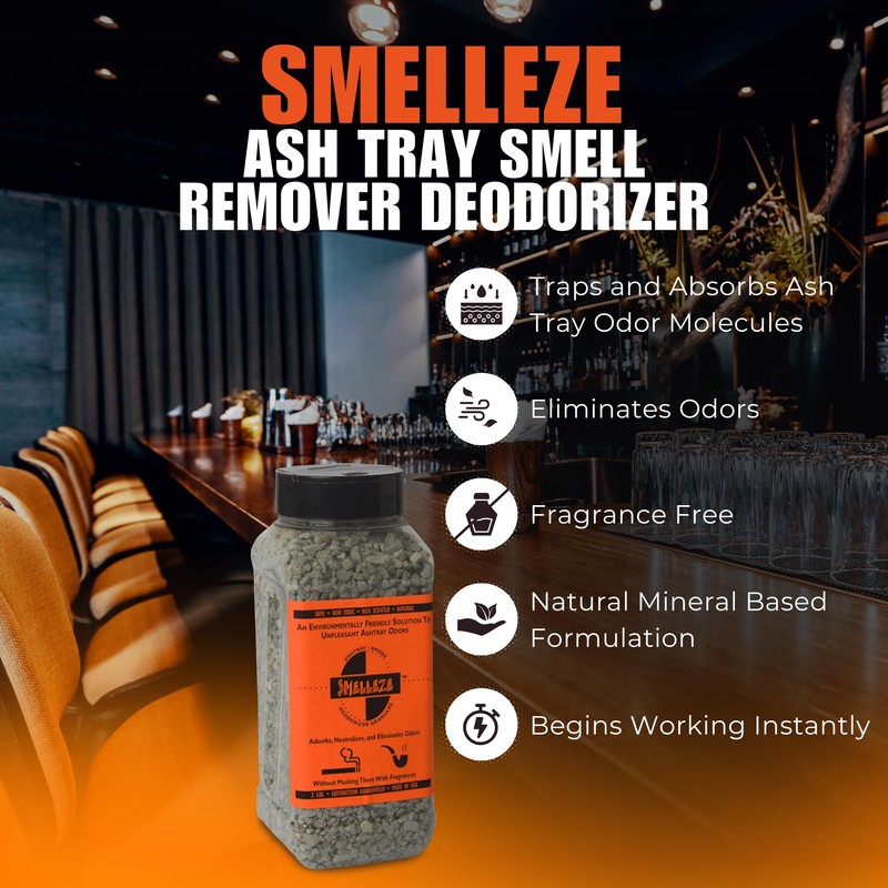 SMELLEZE Natural Ash Tray Smell Remover Deodorizer: 2 lb. Granules