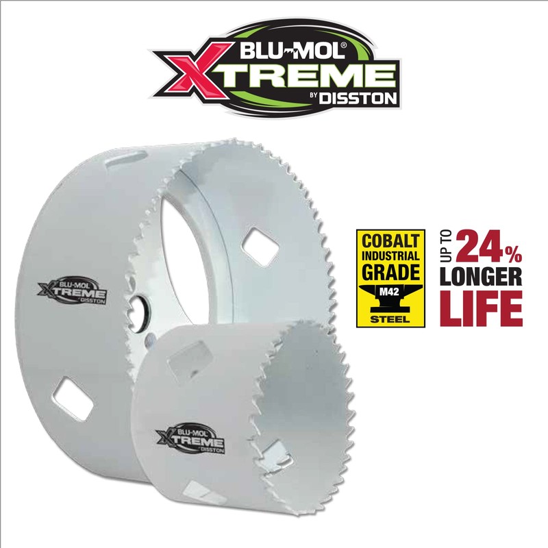 Disston E0211330 3-1/4-Inch Boxed Blu-MOL Xtreme Bi-Metal Hole Saws, 83mm,White