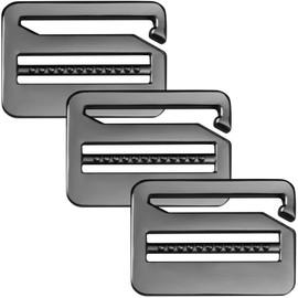 HINZIC 3PCS G-Hook Wave Buckles 1.48inch Strong Metal Ladder Lock Tri-Glide Tension Slide Buckle Webbing Release Adjustable Backpack Strap Buckle Replacement