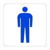 Men's Toilet High Weather Resistant Sticker 5.9 x 5.9 inches